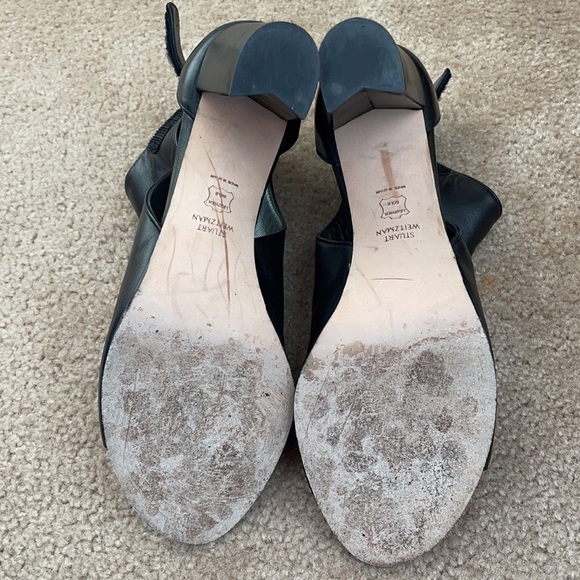 Stuart Weitzman Opendoor Nappa Peep Toe Booties - Picture 13 of 15